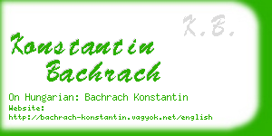 konstantin bachrach business card